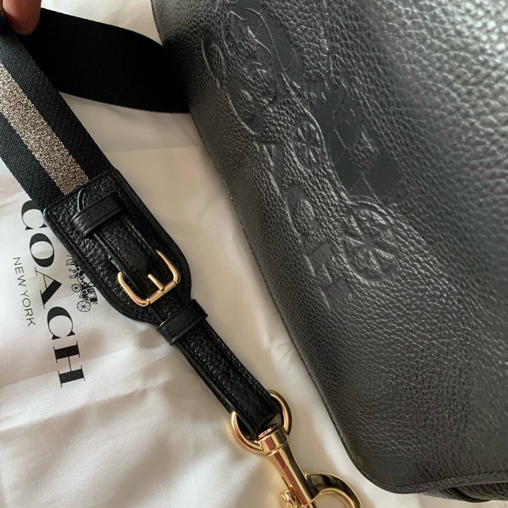 Coach Black Pebbled Leather Crossbody Bag - Picture 5 of 12